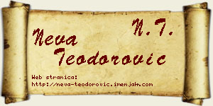 Neva Teodorović vizit kartica